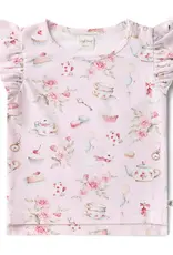 Snuggle Hunny Kids Snuggle Hunny Alice’s Tea Party Organic T-Shirt with Frill