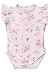 Snuggle Hunny Kids Snuggle Hunny Alice’s Tea Party Short Sleeve Organic Bodysuit