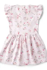 Snuggle Hunny Kids Snuggle Hunny Alice’s Tea Party Short Sleeve Organic Dress
