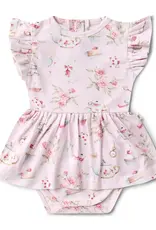 Snuggle Hunny Kids Snuggle Hunny Alice’s Tea Party Short Sleeve Organic Dress