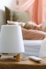Hush Hush Vaporiser White/Timber with Remote + Sweet Slumber Essential Oil