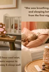 Hush Hush Vaporiser White/Timber with Remote + Sweet Slumber Essential Oil