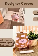 Hush Hush Vaporiser White/Timber with Remote + Sweet Slumber Essential Oil