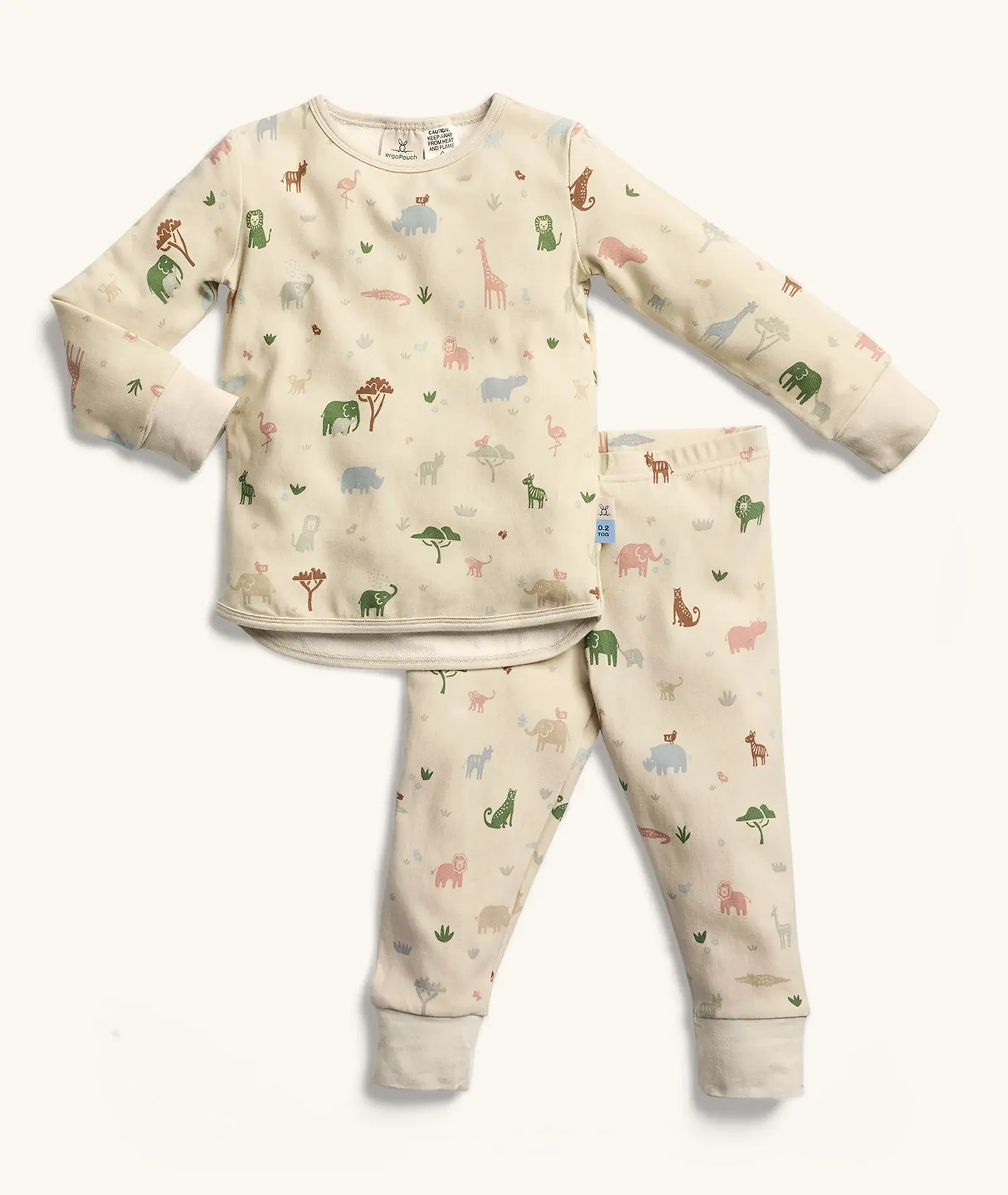 ErgoPouch ErgoPouch Long Sleeve Pyjamas 0.2 Tog Savannah