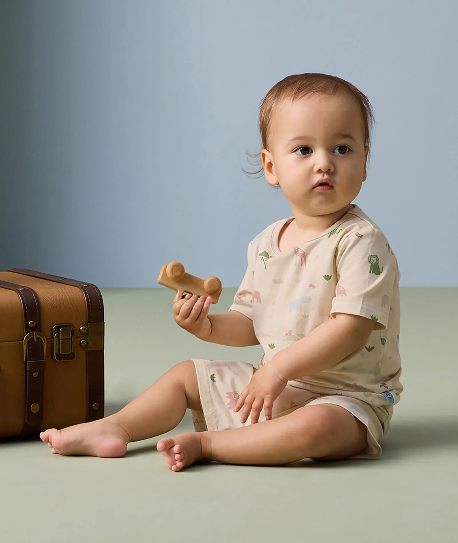 ErgoPouch ErgoPouch Pyjamas:2 Piece set Short Sleeve 0.2 Tog Savannah