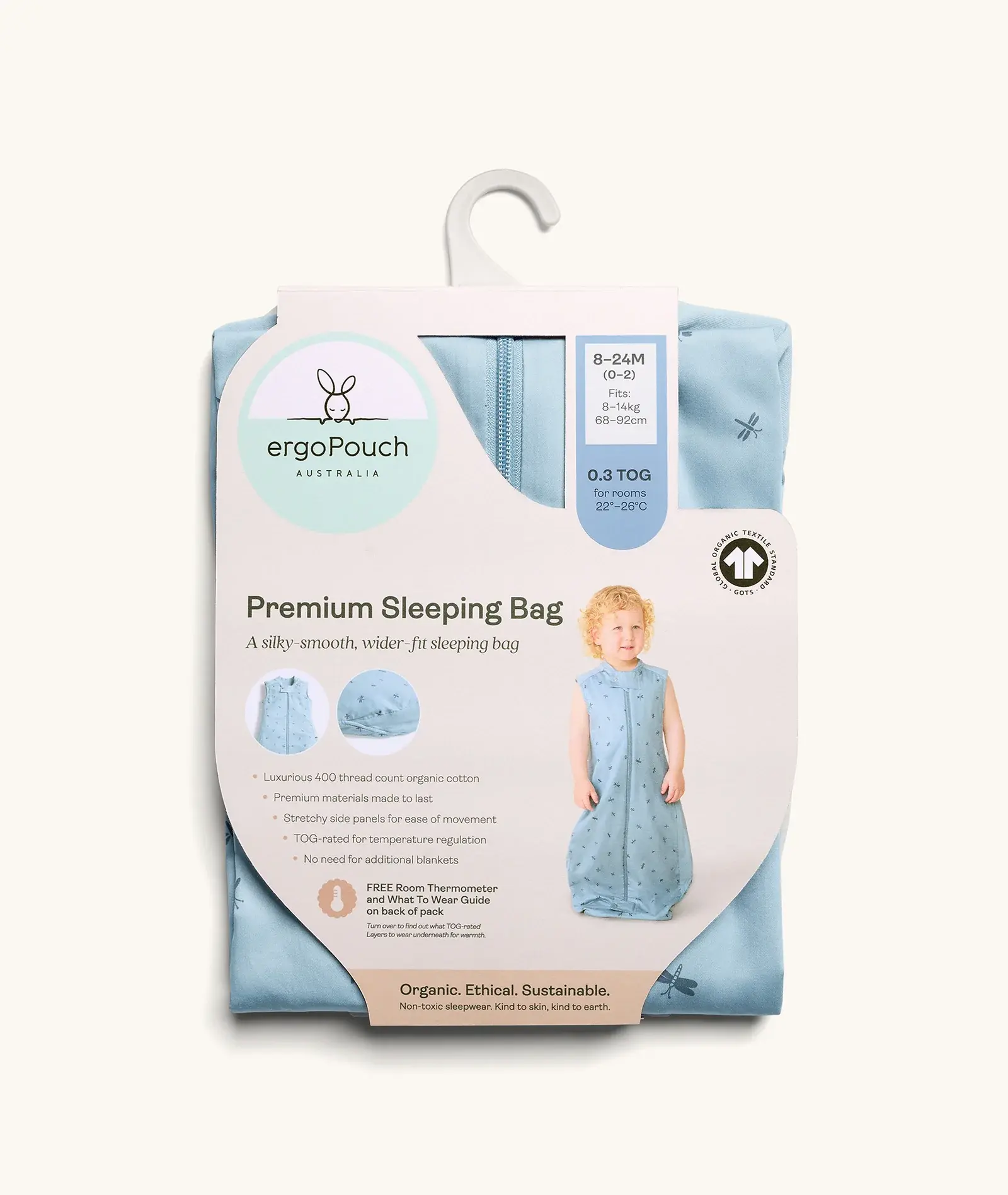 ErgoPouch ErgoPouch Sheeting Sleeping Bag 0.3 Tog Savannah