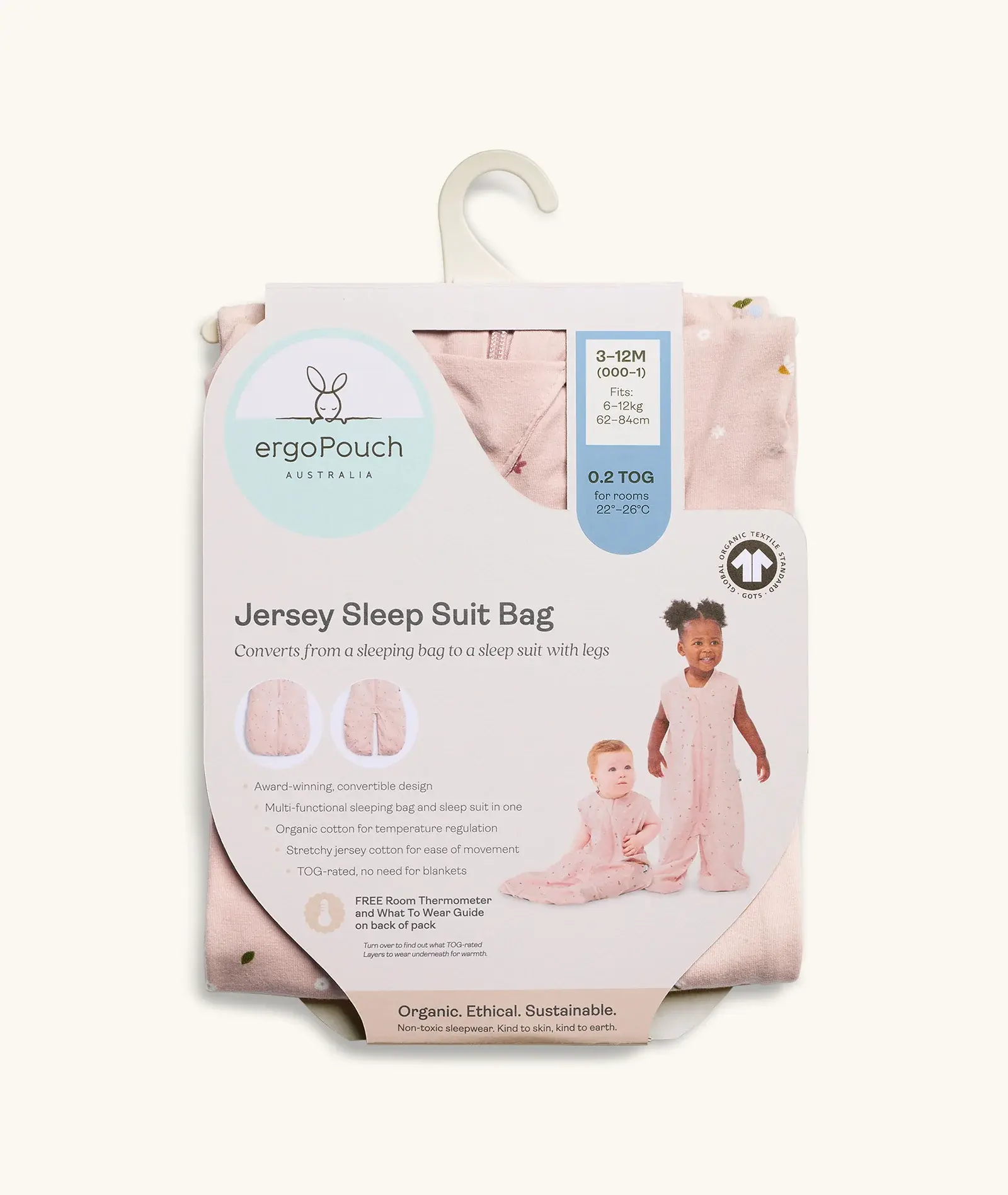 ErgoPouch ErgoPouch Sleep Suit Bag 0.2 Tog Savannah