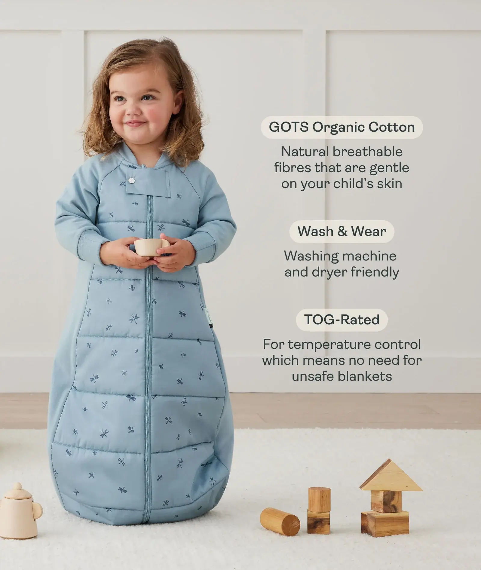 ErgoPouch ErgoPouch Sheeting Sleeping Bag 0.3 Tog Elephant Parade