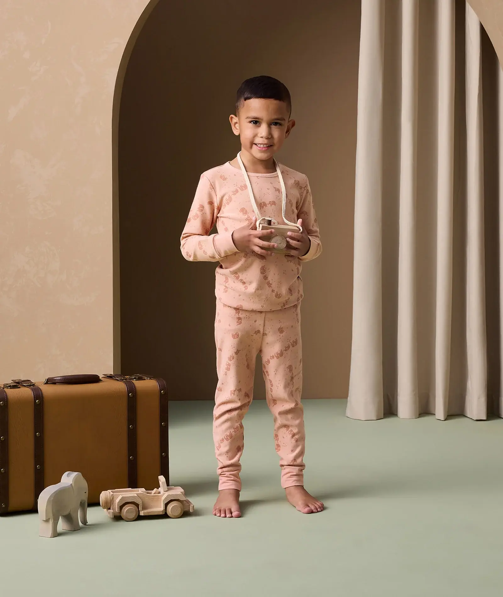 ErgoPouch ErgoPouch Long Sleeve Pyjamas 0.2 Tog Elephant Parade
