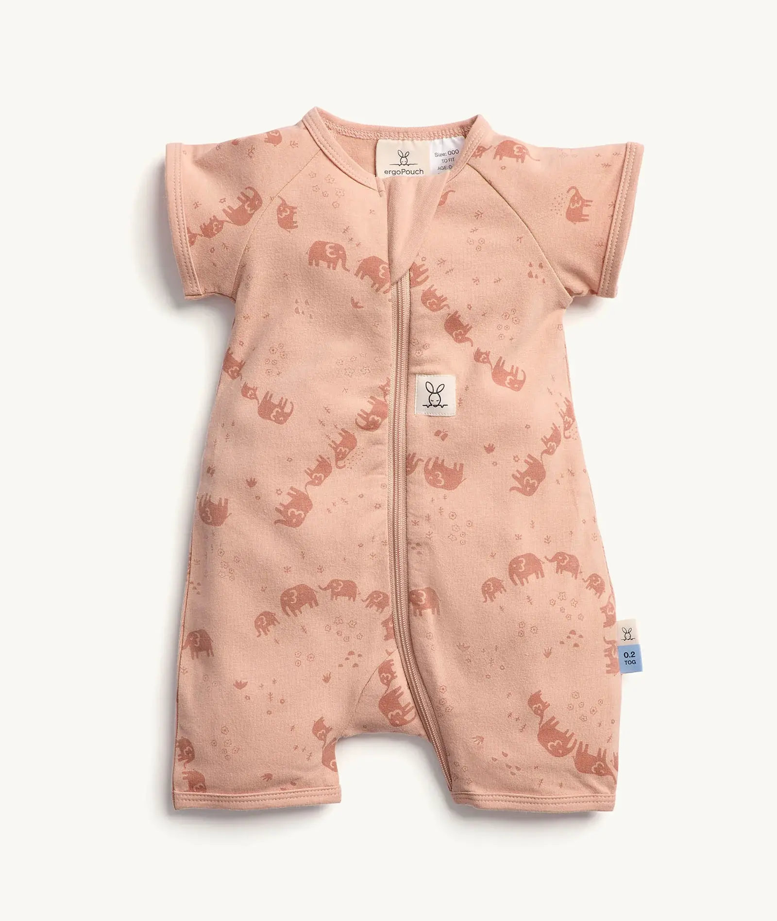ErgoPouch ErgoPouch Short Sleeve Layer 0.2 Tog Elephant Parade