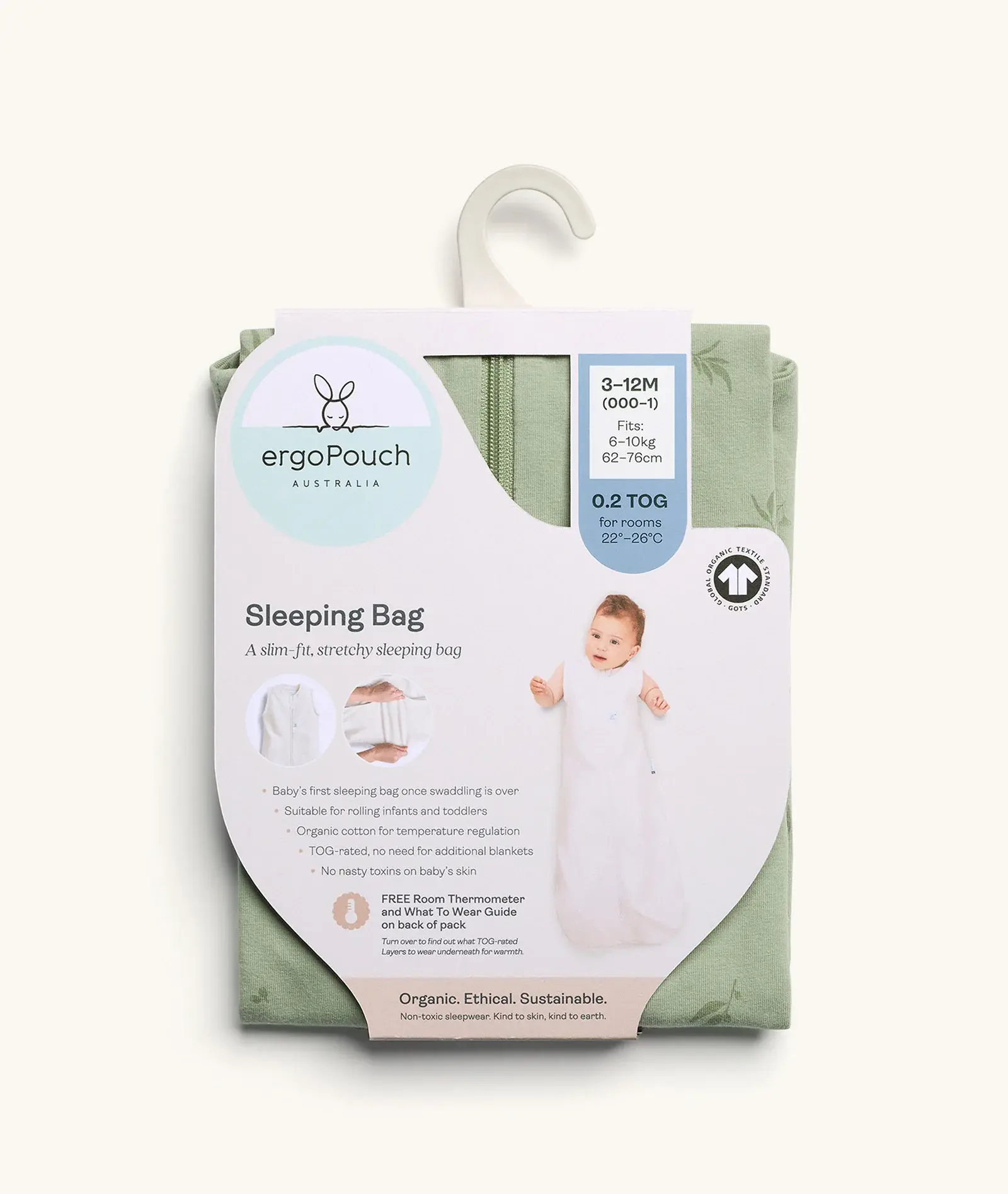 ErgoPouch ErgoPouch Jersey Sleeping Bag 1.0 Tog Elephant Parade