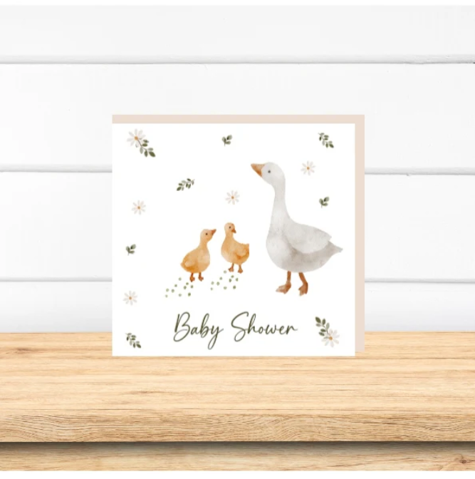 Petite Vous Petite Vous Greeting Card - Baby Shower Ducklings
