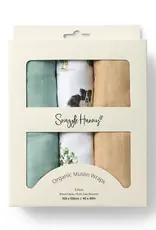 Snuggle Hunny Kids Snuggle Hunny Large Organic Muslin Wraps 3 Pack - Dog Park/Sage/Pebble