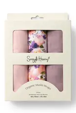 Snuggle Hunny Kids Snuggle Hunny Large Organic Muslin Wraps 3 Pack - Blushing Beauty/Dusk/Fairytale