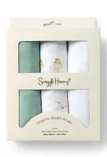 Snuggle Hunny Kids Snuggle Hunny Large Organic Muslin Wraps 3 Pack - Duck Pond/Sage/Milk