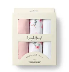 Snuggle Hunny Kids Snuggle Hunny Large Organic Muslin Wraps 3 Pack - Camille/Milk/Fairytale
