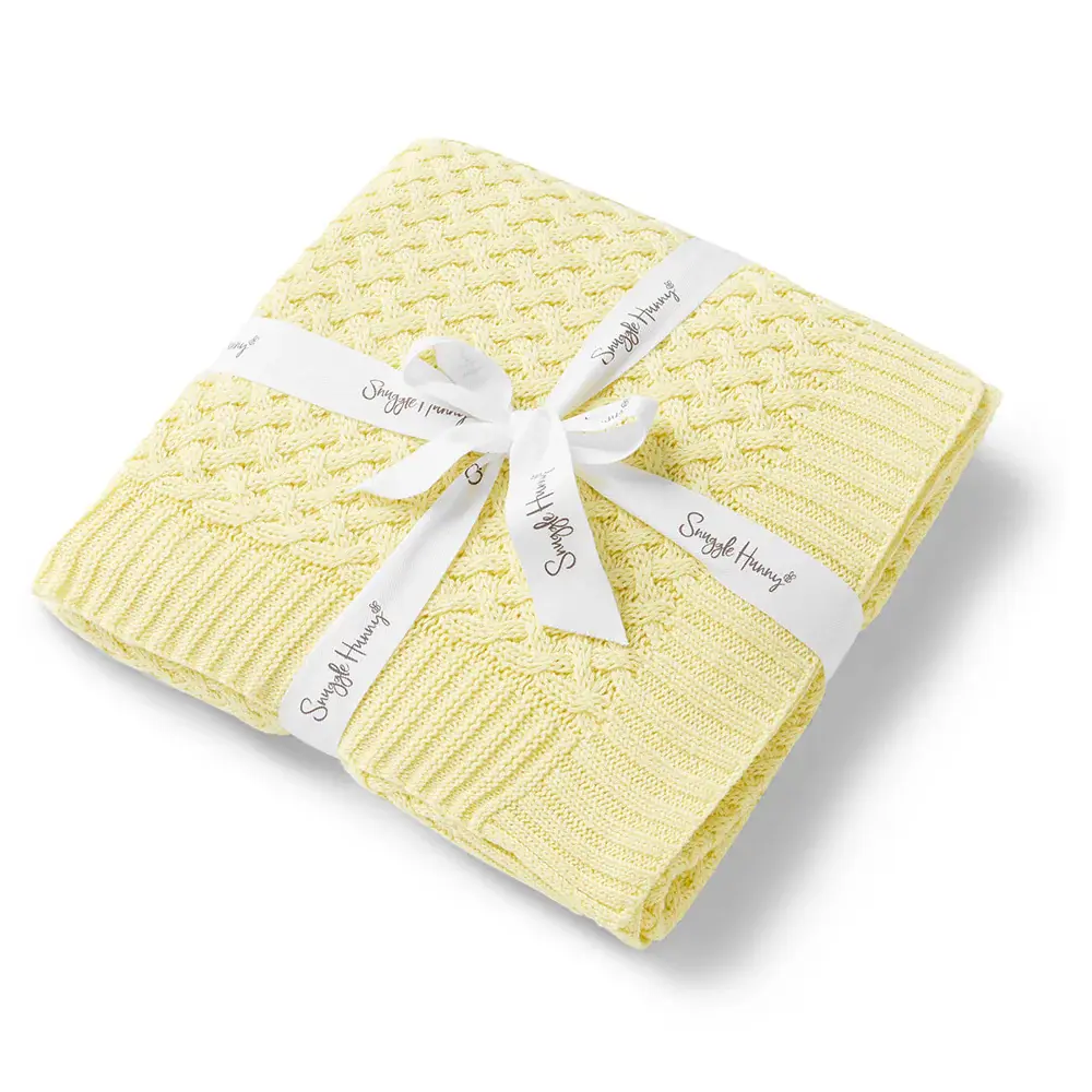 Snuggle Hunny Kids Snuggle Hunny Diamond Knit Organic Baby Blanket Sunlight