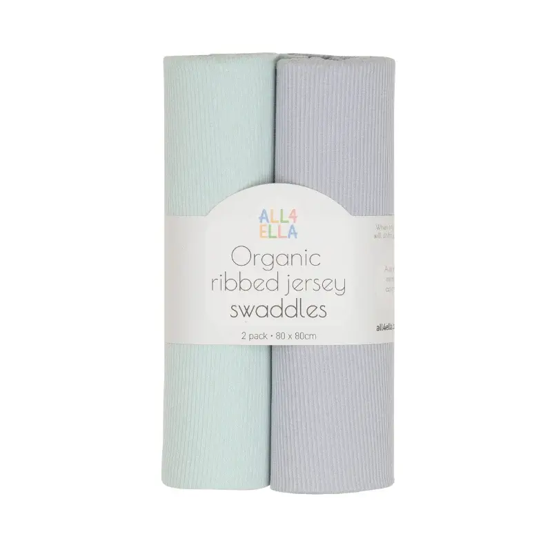 All4Ella All4Ella Ribbed jersey swaddles 2pk
