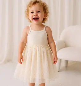 Confetti Kidz Confetti Kidz Ribbed Tulle Dress - Sunshine Print