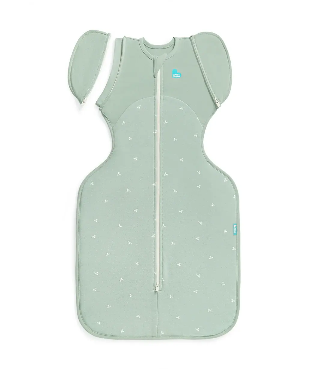 Love To Dream Love To Dream Swaddle UP™ Transition Bag 1.5 TOG Cotton Fleece Olive Twigs