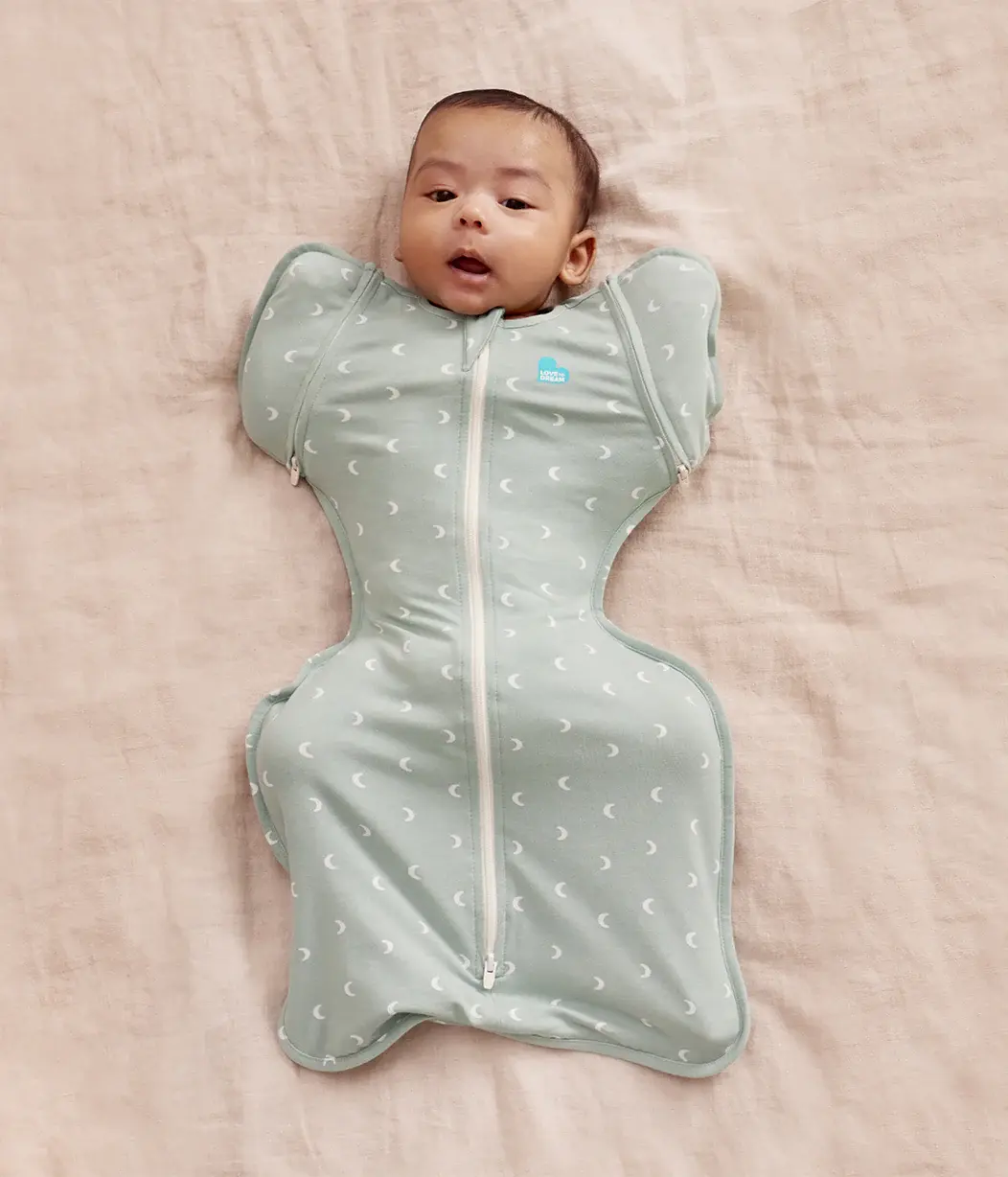 Love To Dream Love To Dream Swaddle UP™ Transition Bag 1.0 TOG Original Cotton Olive Moon