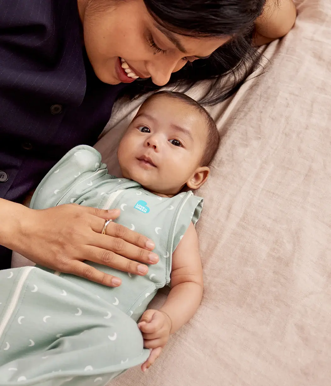 Love To Dream Love To Dream Swaddle UP™ Transition Bag 1.0 TOG Original Cotton Olive Moon