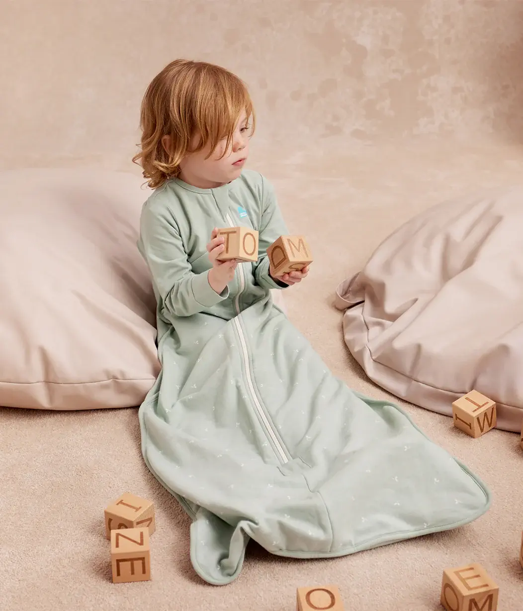 Love To Dream Love To Dream Sleep Bag Long Sleeve 1.5 Tog Cotton Fleece Olive Twigs