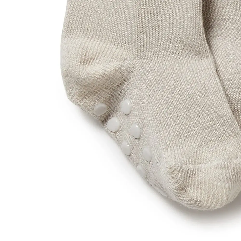 Wilson & Frenchie Wilson & Frenchy Organic 3 Pack Baby Socks - Clay - Cotton Nylon Knit