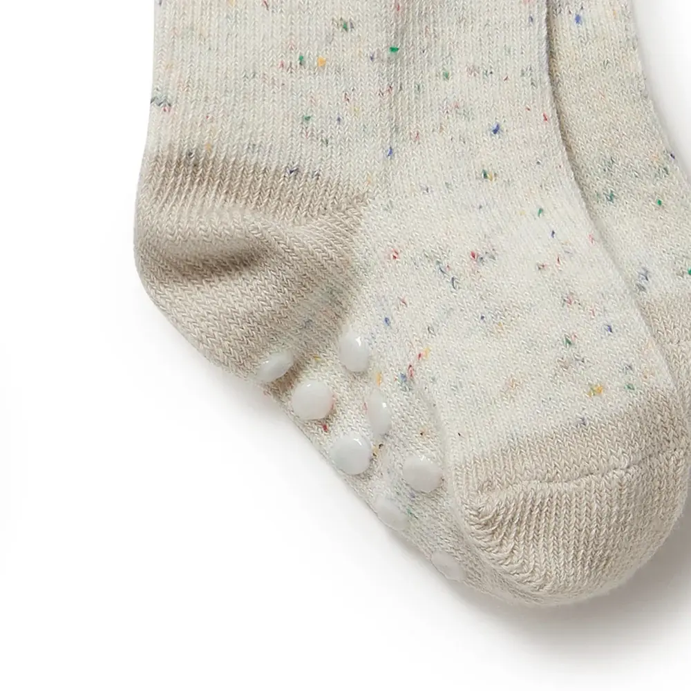 Wilson & Frenchie Wilson & Frenchie Organic 3 Pack Baby Socks - Clay - Cotton Nylon Knit
