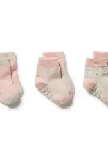 Wilson & Frenchie Wilson & Frenchy Organic 3 Pack Baby Socks - Cantaloupe - Cotton Nylon Knit