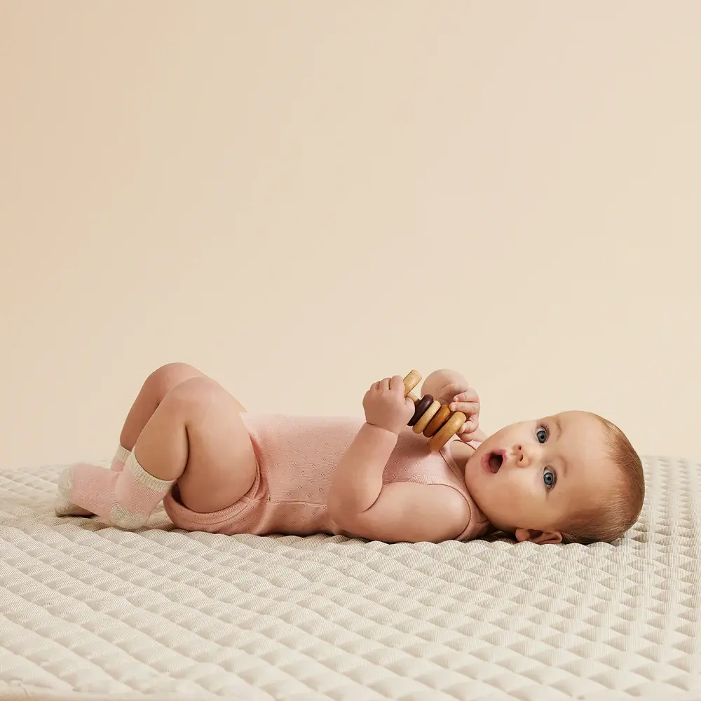Wilson & Frenchie Wilson & Frenchie Organic 3 Pack Baby Socks - Cantaloupe - Cotton Nylon Knit