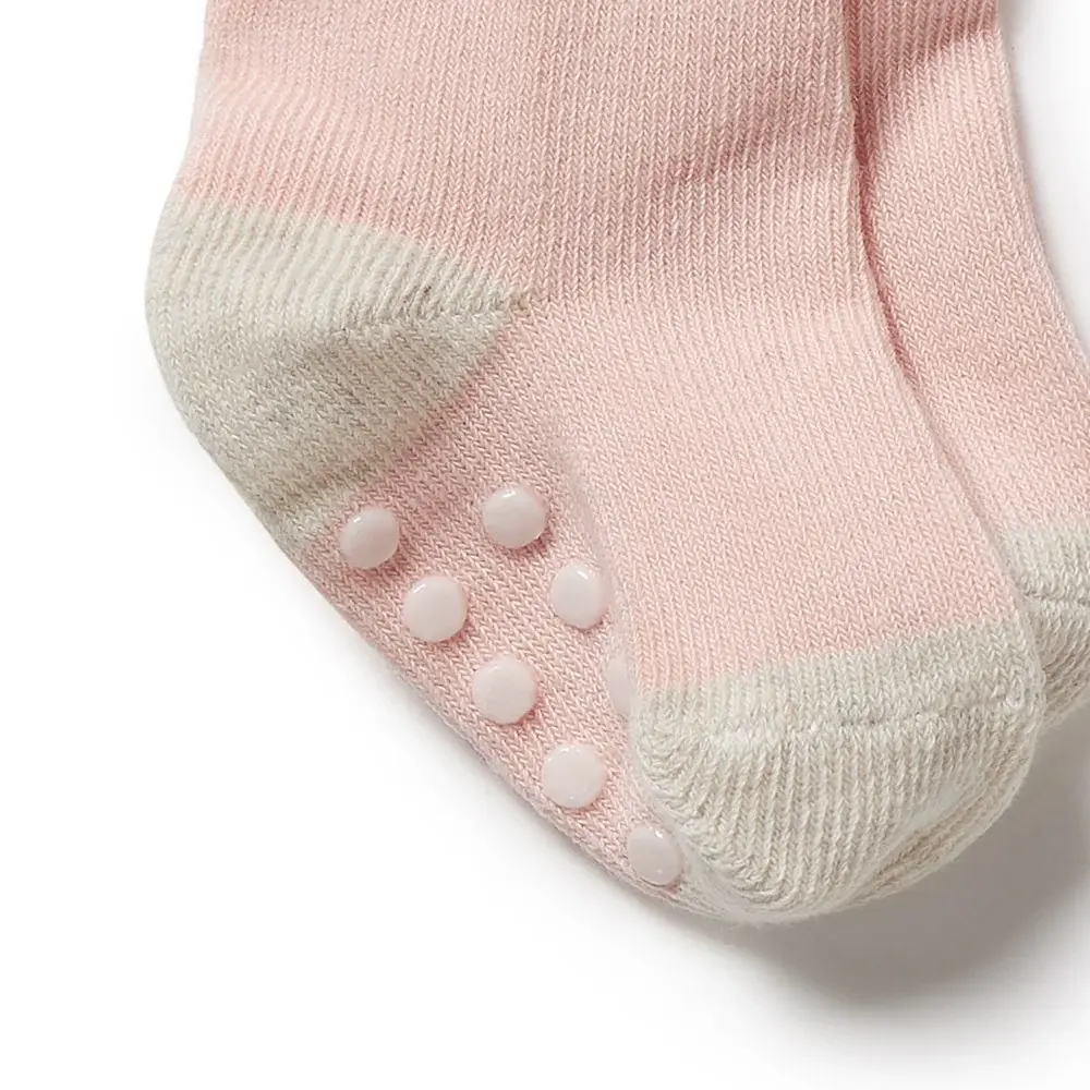 Wilson & Frenchie Wilson & Frenchie Organic 3 Pack Baby Socks - Cantaloupe - Cotton Nylon Knit