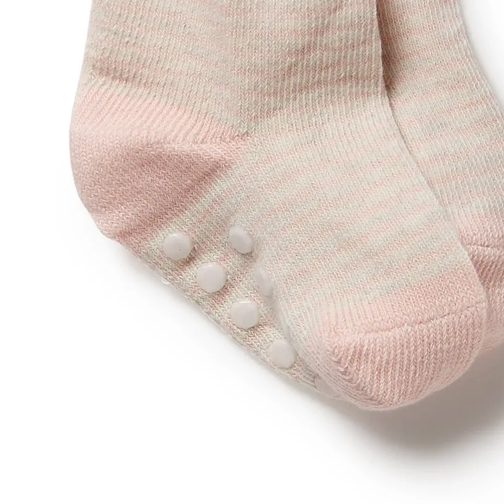 Wilson & Frenchie Wilson & Frenchie Organic 3 Pack Baby Socks - Cantaloupe - Cotton Nylon Knit