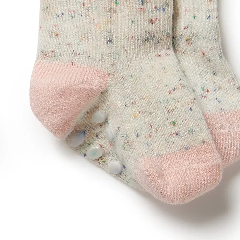 Wilson & Frenchie Wilson & Frenchy Organic 3 Pack Baby Socks - Cantaloupe - Cotton Nylon Knit
