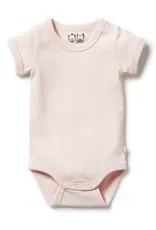 Wilson & Frenchie Wilson & Frenchy Organic Stripe Rib Bodysuit - Cantaloupe