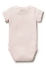 Wilson & Frenchie Wilson & Frenchy Organic Stripe Rib Bodysuit - Cantaloupe