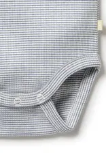 Wilson & Frenchie Wilson & Frenchy Organic Stripe Rib Bodysuit - Rain Drop