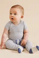 Wilson & Frenchie Wilson & Frenchy Organic Stripe Rib Bodysuit - Rain Drop