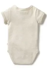 Wilson & Frenchie Wilson & Frenchy Organic Stripe Rib Bodysuit - Oatmeal