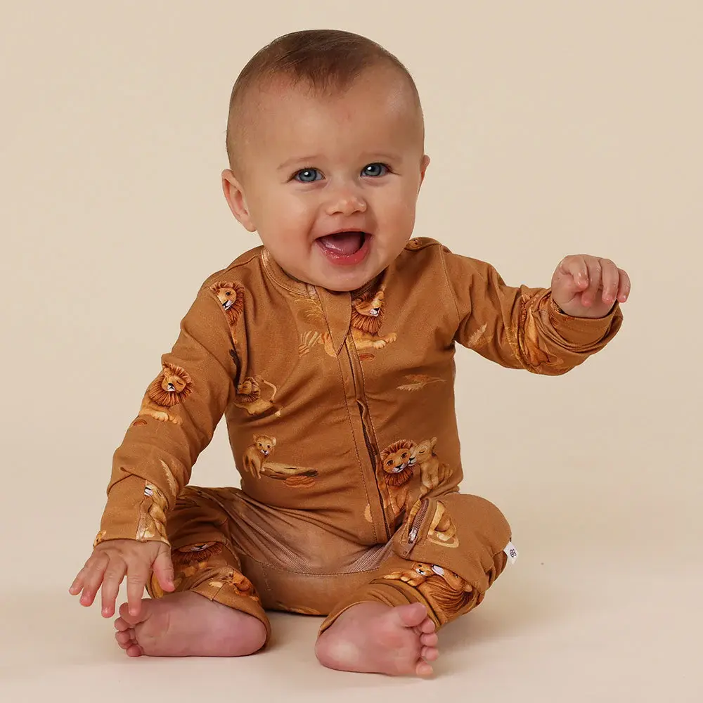Snuggle Hunny Kids Snuggle Hunny Roar Organic Snugglesuit Convertible Romper