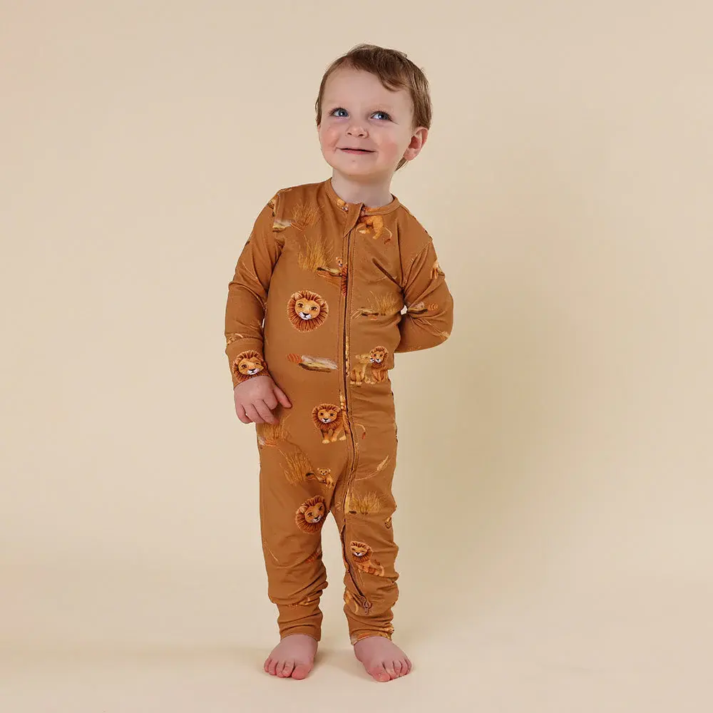 Snuggle Hunny Kids Snuggle Hunny Roar Organic Snugglesuit Convertible Romper