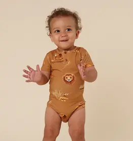 Snuggle Hunny Kids Snuggle Hunny Roar Short Sleeve Organic Bodysuit