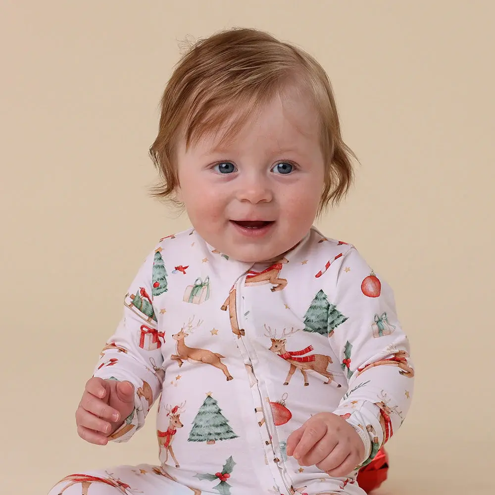 Snuggle Hunny Kids Snuggle Hunny Prancer & Friends Organic Snugglesuit Convertible Romper