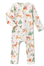 Snuggle Hunny Kids Snuggle Hunny Prancer & Friends Organic Snugglesuit Convertible Romper