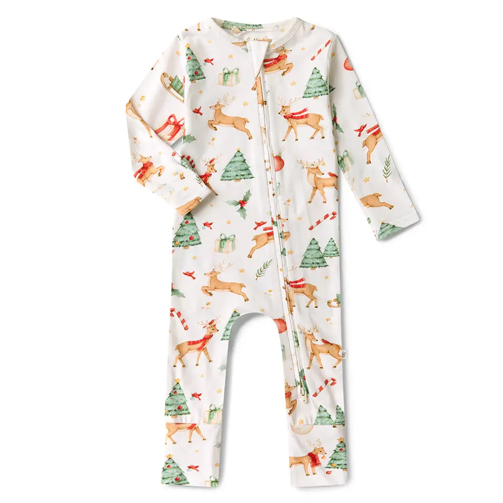 Snuggle Hunny Kids Snuggle Hunny Prancer & Friends Organic Snugglesuit Convertible Romper