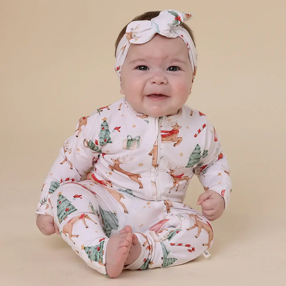 Snuggle Hunny Kids Snuggle Hunny Prancer & Friends Organic Snugglesuit Convertible Romper