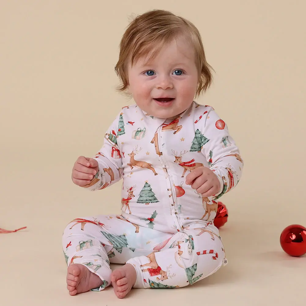 Snuggle Hunny Kids Snuggle Hunny Prancer & Friends Organic Snugglesuit Convertible Romper