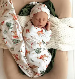 Snuggle Hunny Kids Snuggle Hunny Prancer & Friends Organic Jersey Wrap & Beanie Set