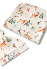 Snuggle Hunny Kids Snuggle Hunny Prancer & Friends Organic Jersey Wrap & Beanie Set