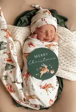 Snuggle Hunny Kids Snuggle Hunny Prancer & Friends Organic Jersey Wrap & Beanie Set